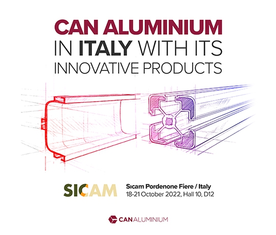 Can Alüminyum yenilikçi ürünleriyle İtalya SICAM fuarında.